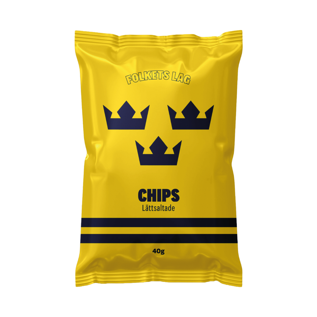 Chips 40g (Lättsaltade) - 20 påsar